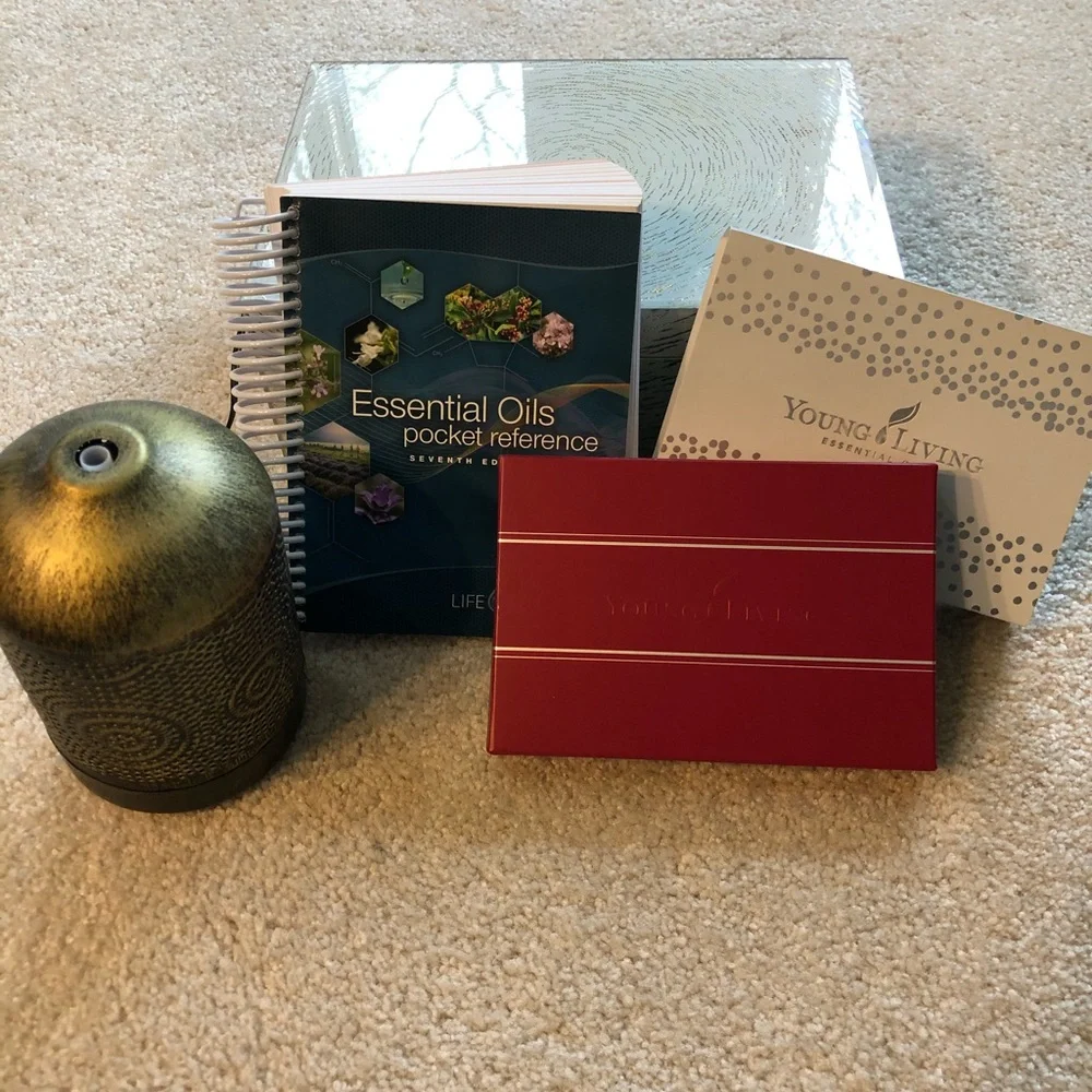 Young Living essential oil bronze diffuser lights